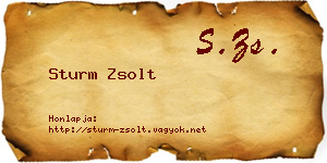 Sturm Zsolt névjegykártya
